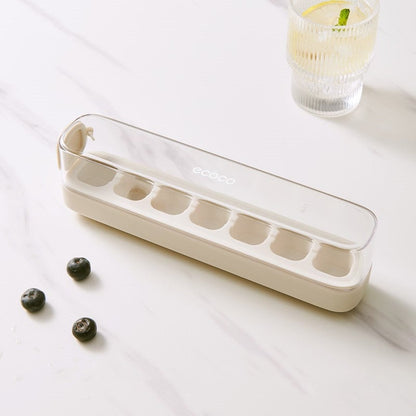 Press-Type Silicone Ice Cube Trays for Home Ice Storage and Making